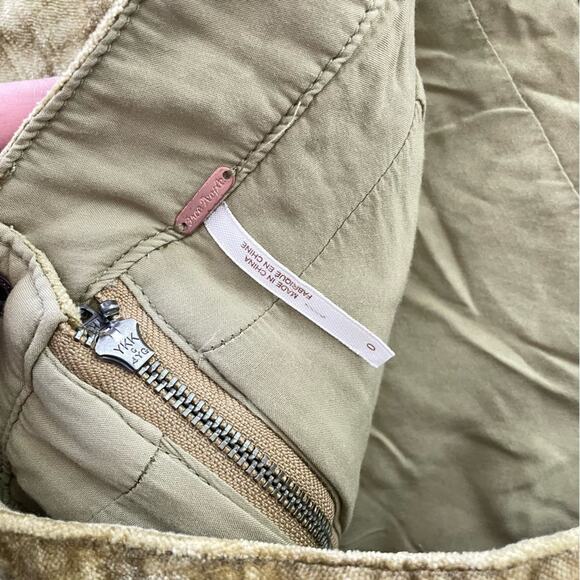 Free People Women's Dust To Dust Velvet Skirt Mustard Yellow Green Textured Mini - Picture 6 of 7